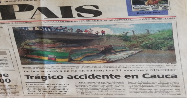 Accidente de tránsito en Suárez