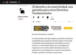 El derecho a la conectividad: una garantía para otros Derechos Fundamentales